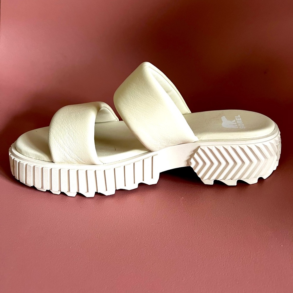 NWOT Sorel size 7.5 ONA STREETWORKS SLIDE SANDAL, color: chalk